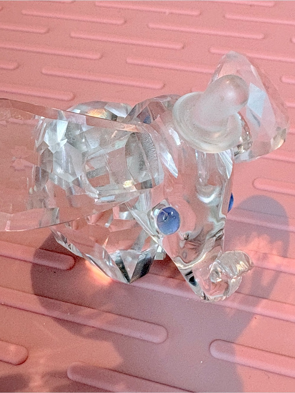 VINTAGE SWAROVSKI Crystal Disney DUMBO Figurine with Blue Glass Eyes